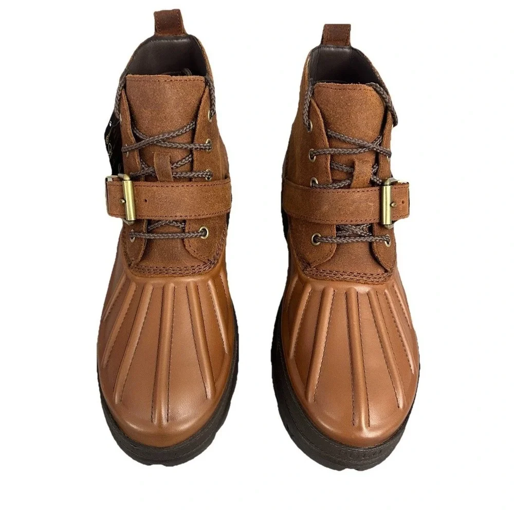 Polo Ralph Lauren Men's Oslo Low Suede Waterproof Leather Boots Size 9.5 D New